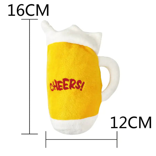 Cute Burger Fruit Dog Toy with Voice Feature