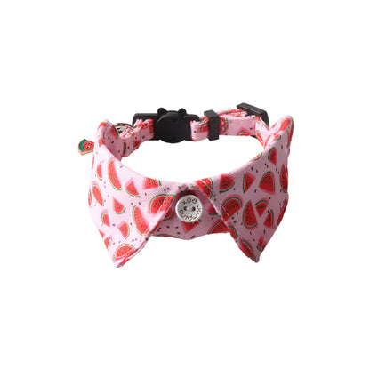 Fruit Blossom Bow Tie Cat Collar